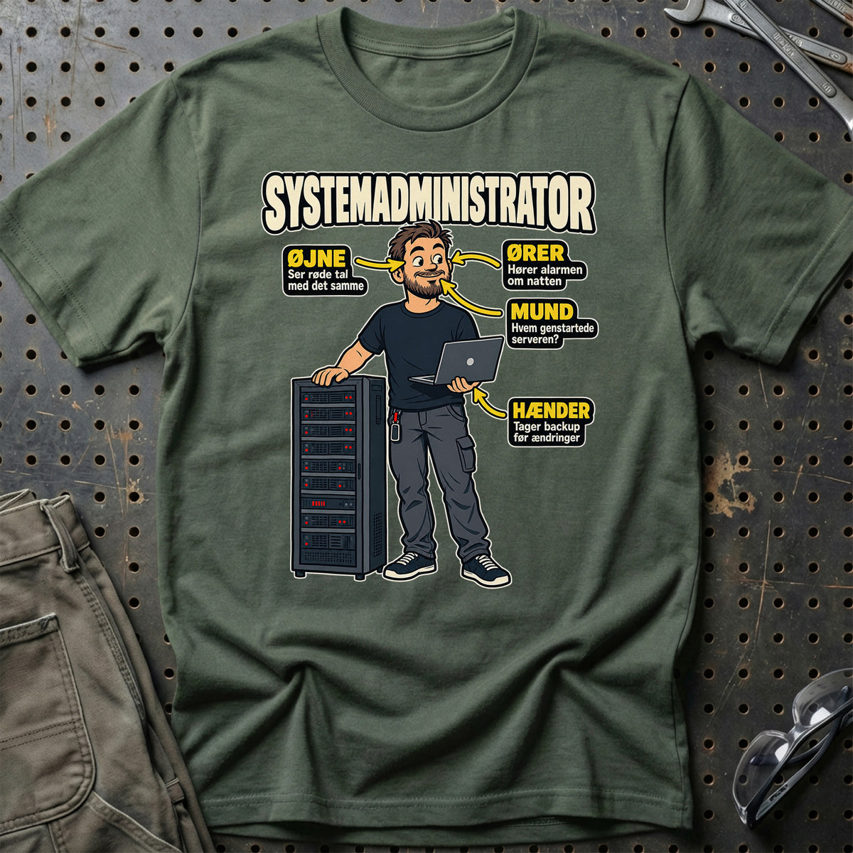 
Produktbillede af Systemadministrator – Anatomi T-Shirt