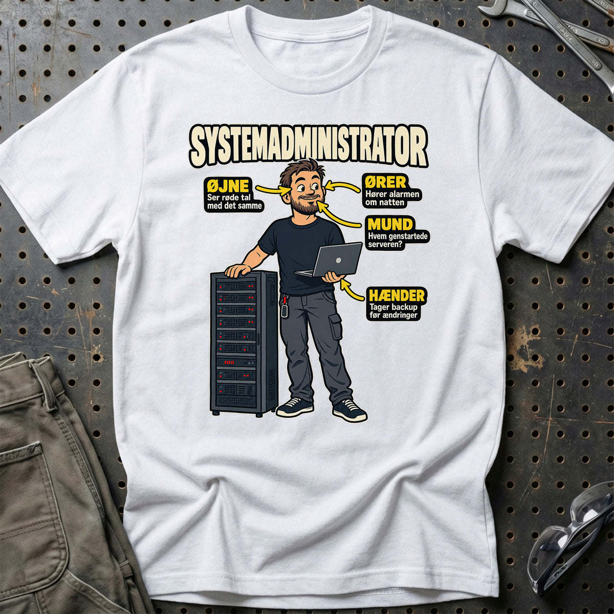 
Produktbillede af Systemadministrator – Anatomi T-Shirt