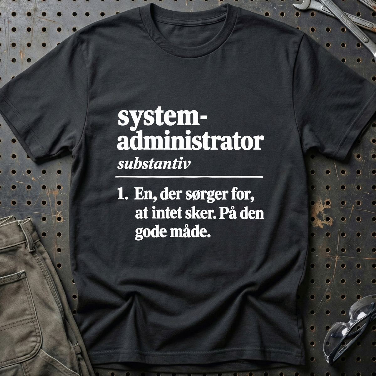 
Systemadministrator – Definition T-Shirt – Sort