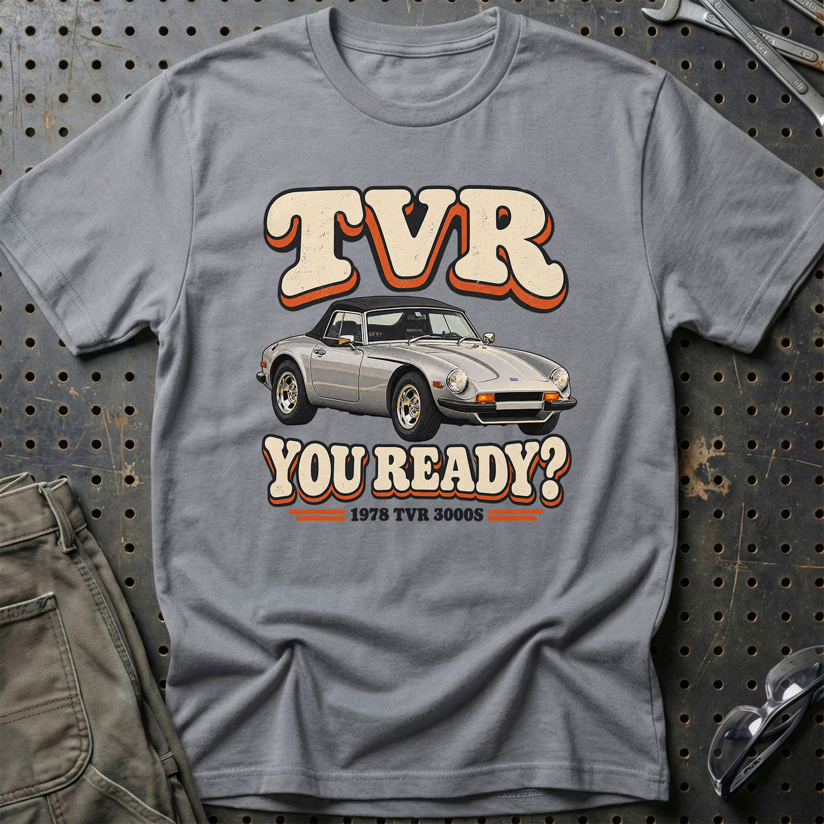 
TVR 3000S 1978 – TVR You Ready? T-Shirt – Grå Sport