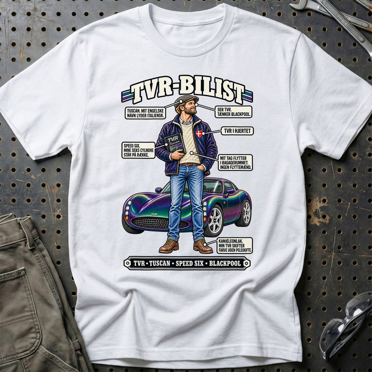 
TVR-Bilist T-Shirt – Hvid