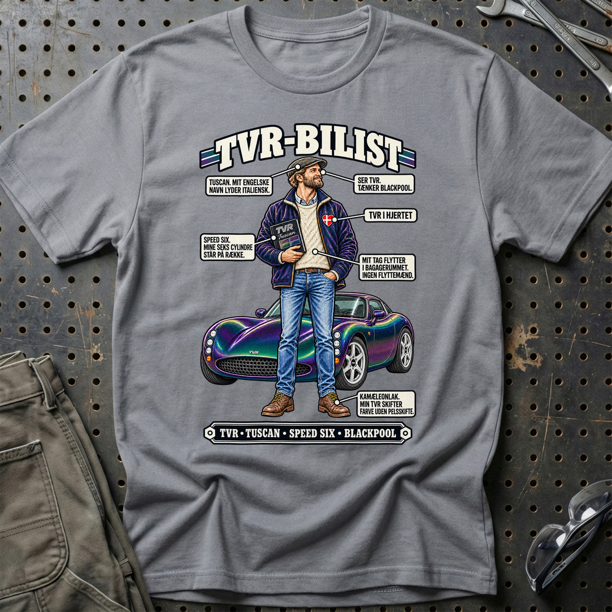 
TVR-Bilist T-Shirt – Grå Sport