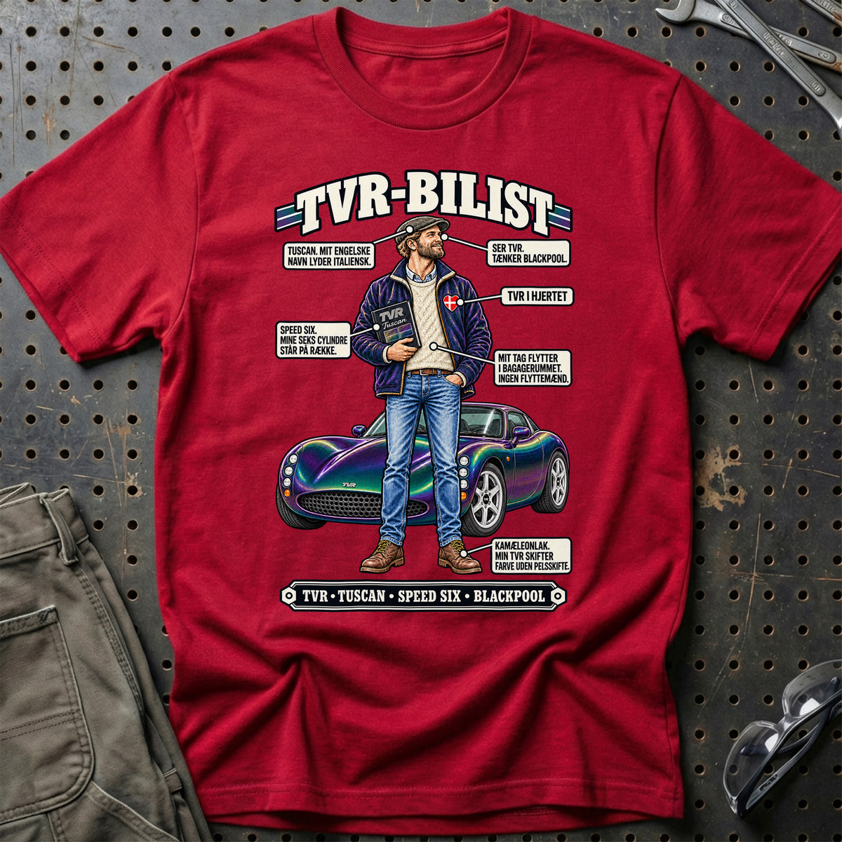 
TVR-Bilist T-Shirt – Rød