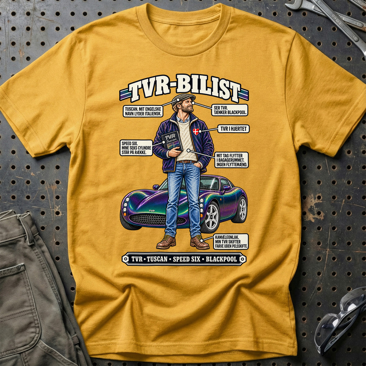 
TVR-Bilist T-Shirt – Guld