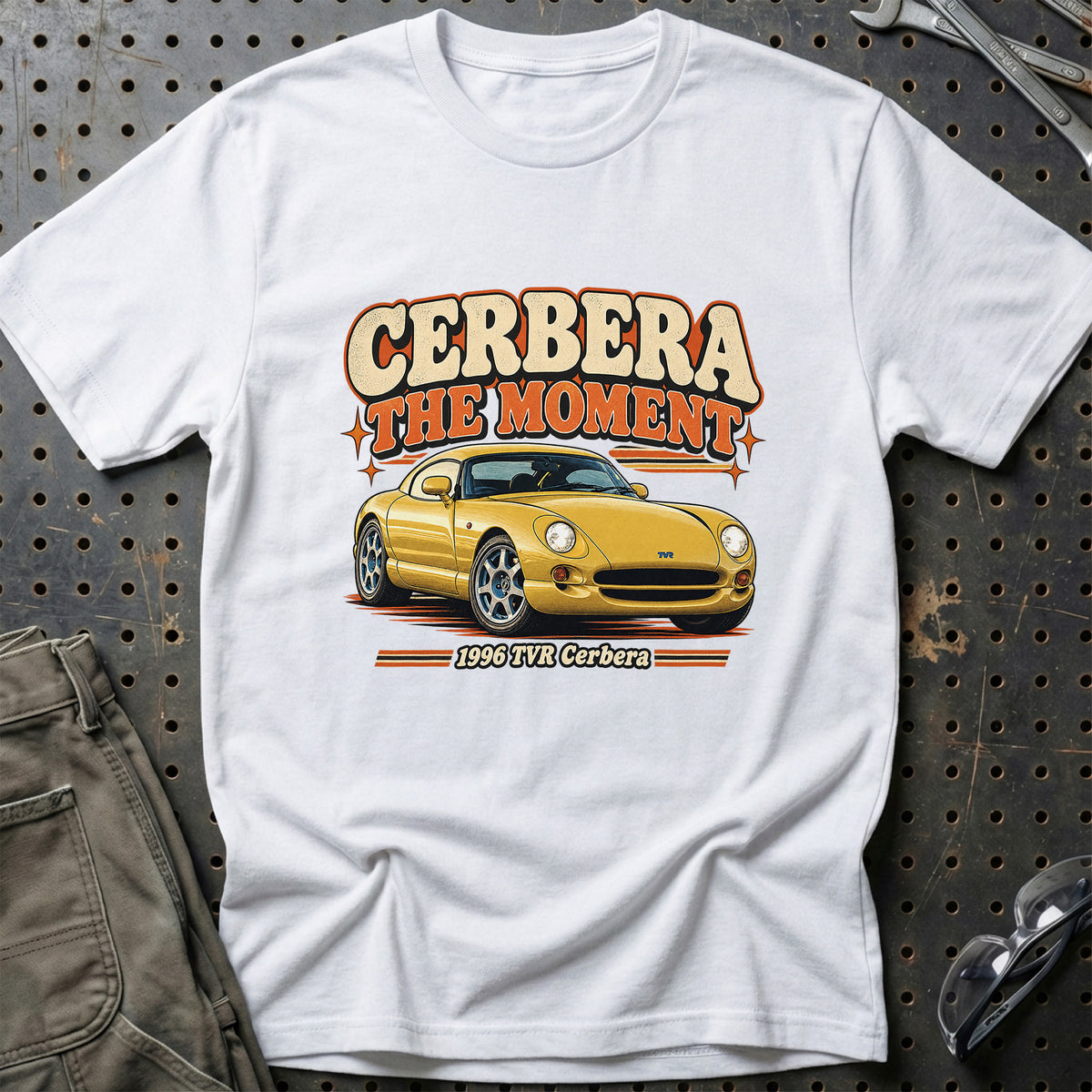 
TVR Cerbera 1996 – Cerbera the Moment T-Shirt – Hvid