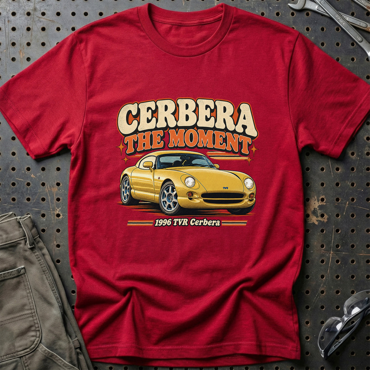 
TVR Cerbera 1996 – Cerbera the Moment T-Shirt – Rød
