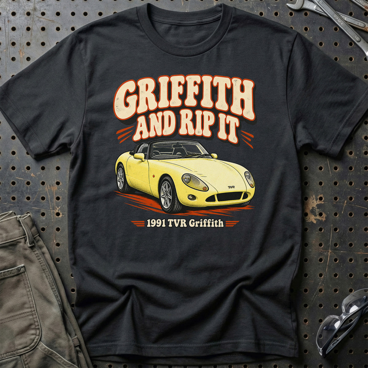 
TVR Griffith 1991 – Griffith and Rip It T-Shirt – Sort