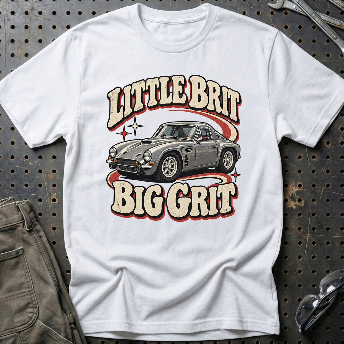 
TVR Griffith 400 1965 – Little Brit, Big Grit T-Shirt – Hvid