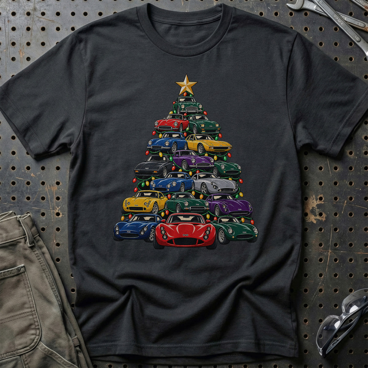 TVR Juletræ T-Shirt-Beklædning-TVR-Sort-S-Garage Culture Shop- garage - man cave - merchandise