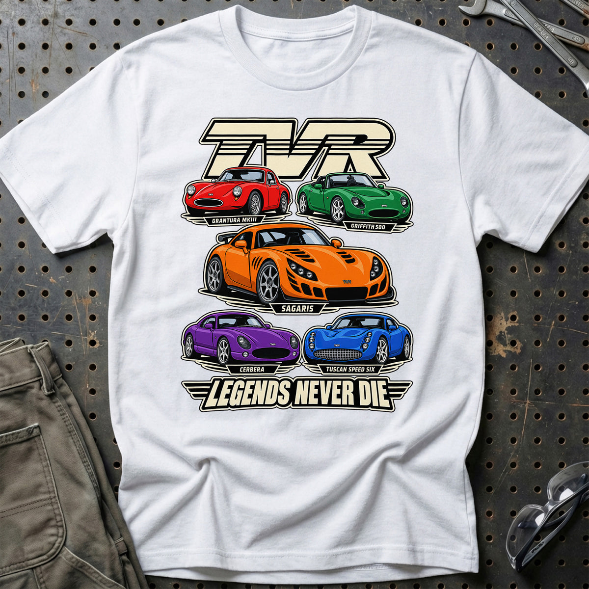 
Produktbillede af TVR Legends Never Die T-Shirt