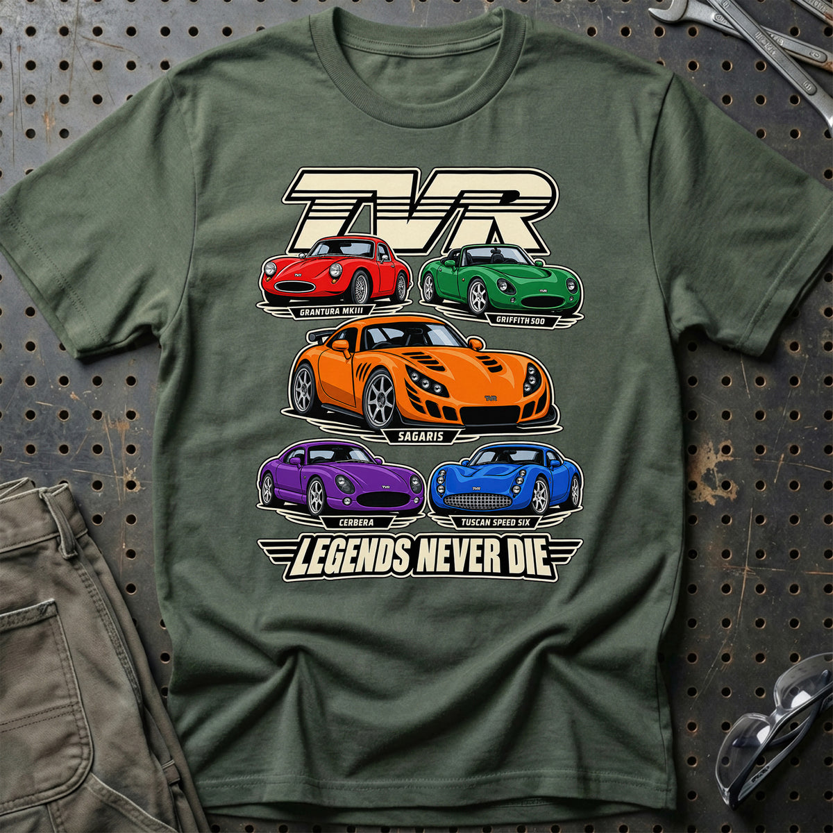 
Produktbillede af TVR Legends Never Die T-Shirt
