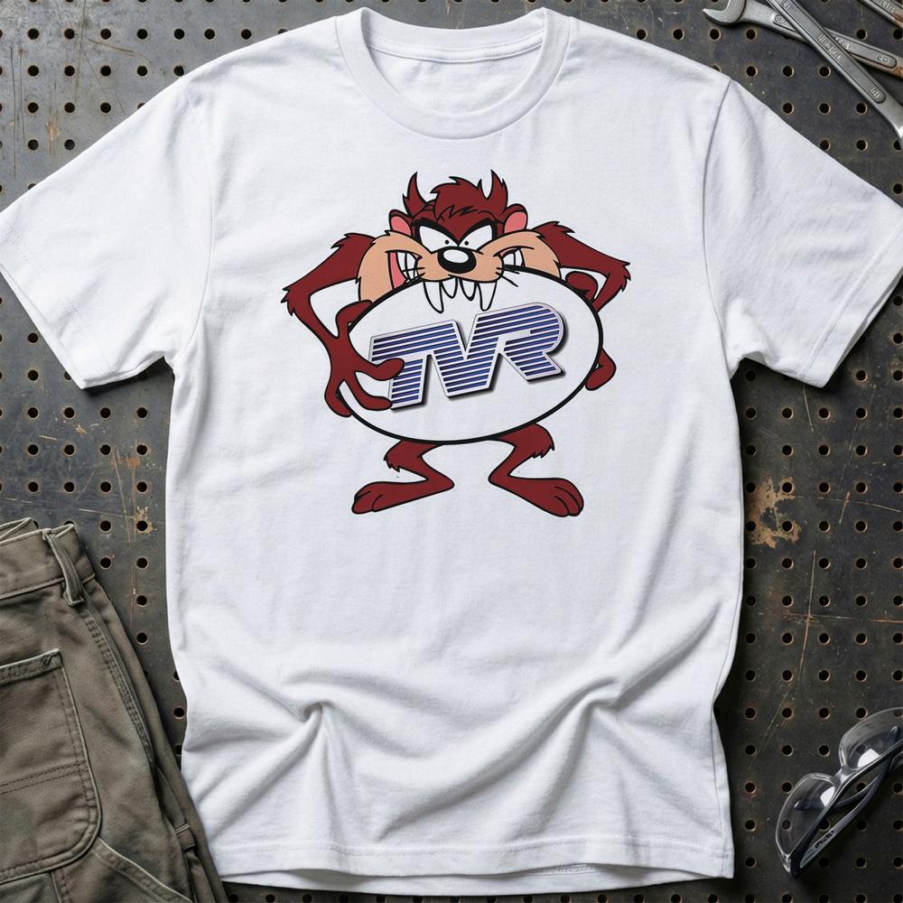TVR TAZ T-Shirt-Beklædning-TVR-Hvid-S-Garage Culture Shop- garage - man cave - merchandise