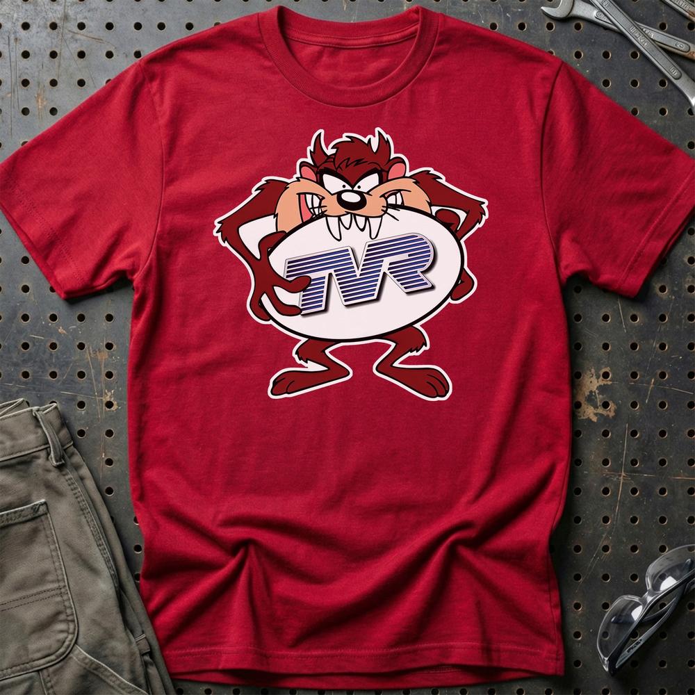 TVR TAZ T-Shirt-Beklædning-TVR-Rød-S-Garage Culture Shop- garage - man cave - merchandise