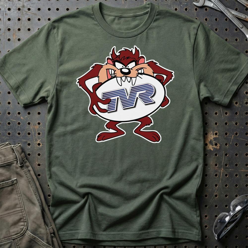 TVR TAZ T-Shirt-Beklædning-TVR-Grøn Militær-S-Garage Culture Shop- garage - man cave - merchandise