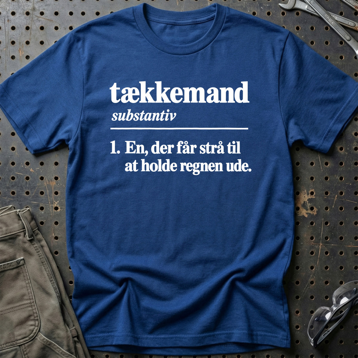 
Tækkemand – Definition T-Shirt – Blå Royal