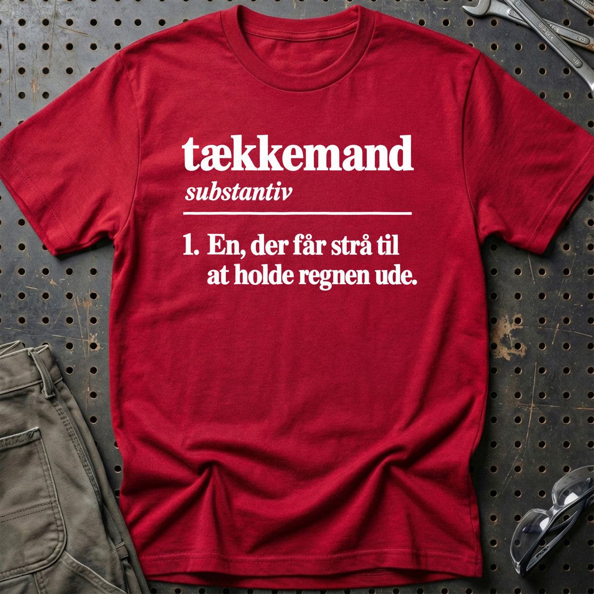
Tækkemand – Definition T-Shirt – Rød