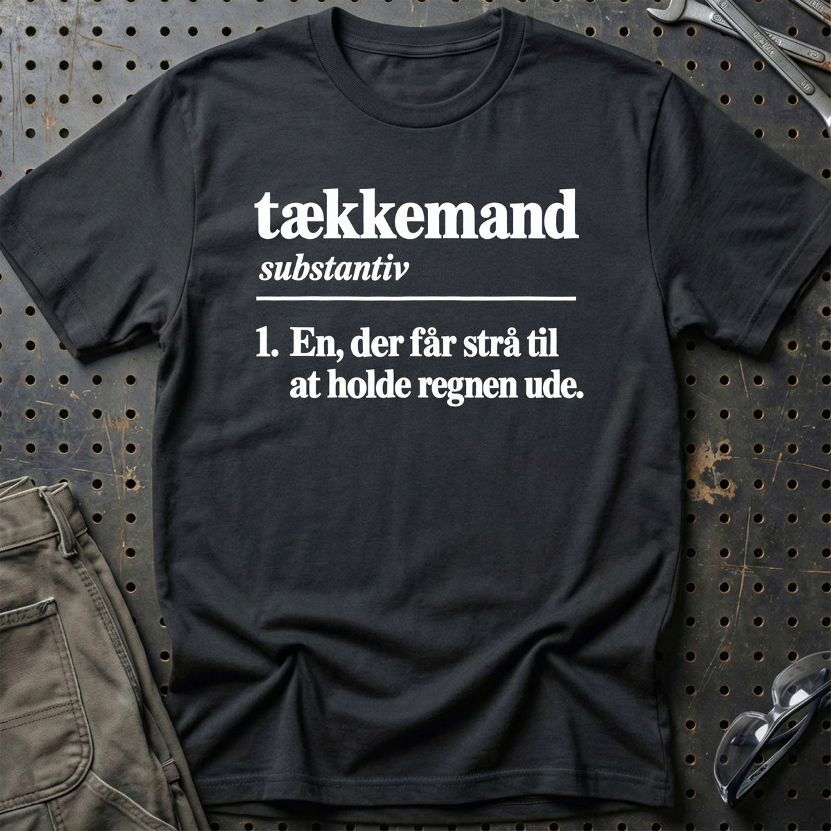 
Tækkemand – Definition T-Shirt – Sort