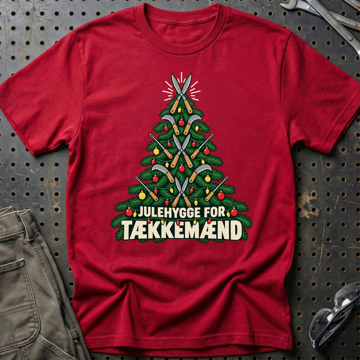 
Tækkemand – Julehygge – Unisex T-Shirt – Rød