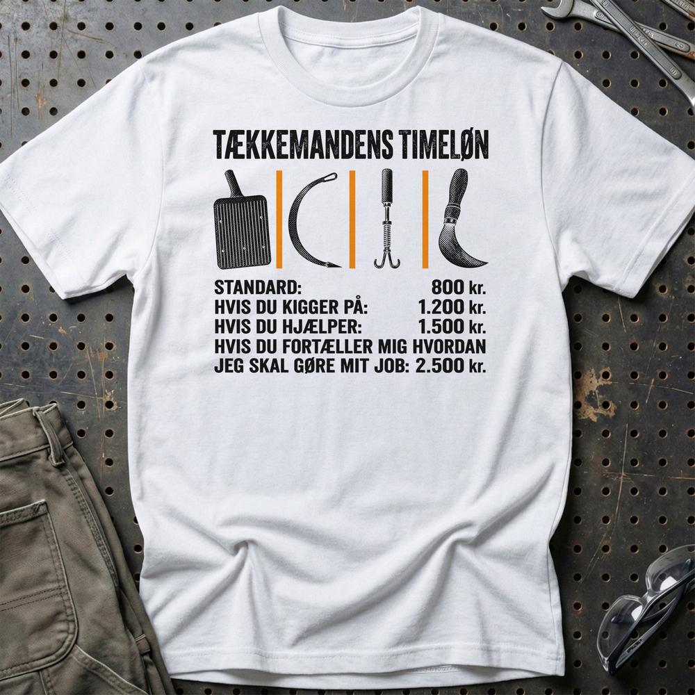 
Produktbillede af Tækkemandens Timeløn T-Shirt