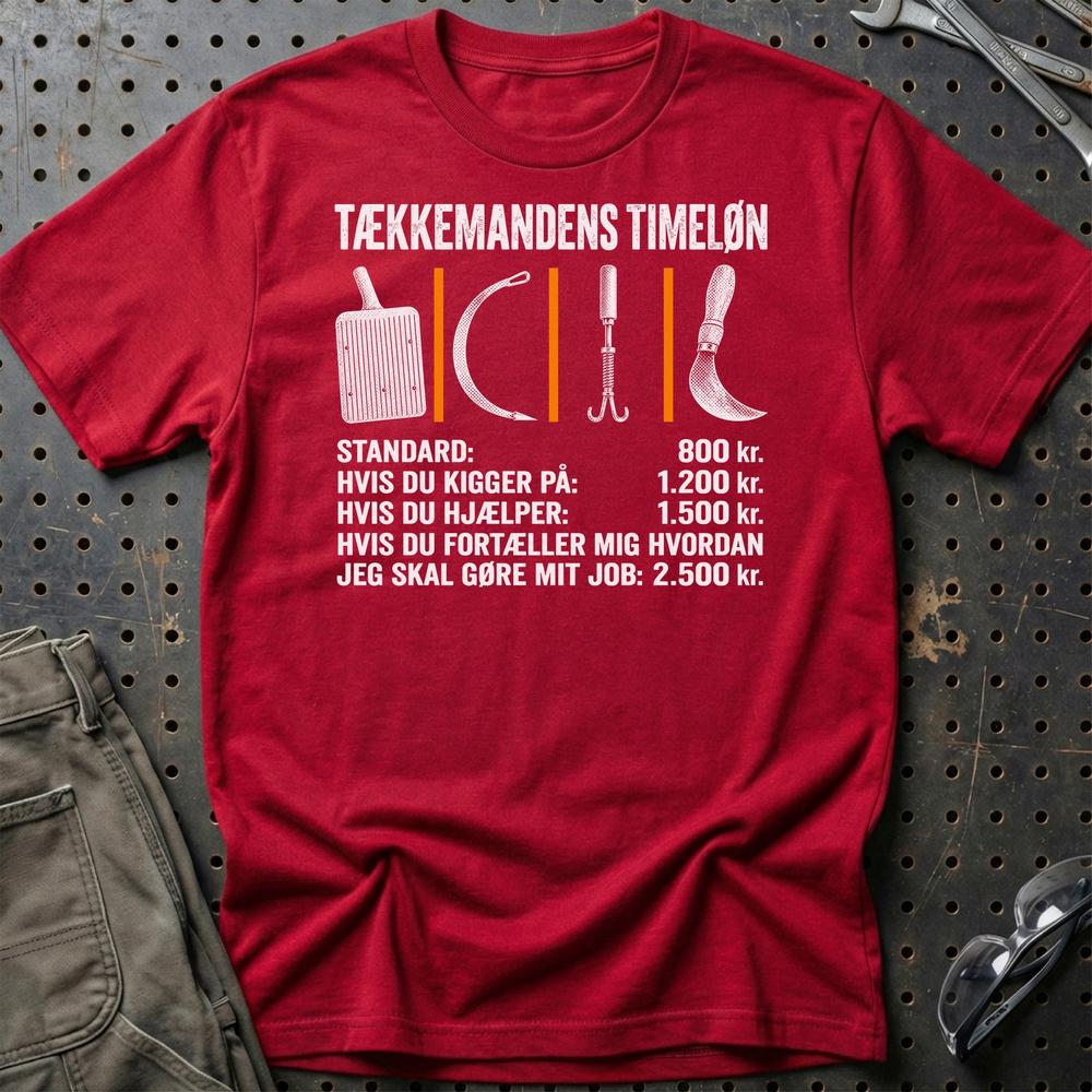 
Produktbillede af Tækkemandens Timeløn T-Shirt