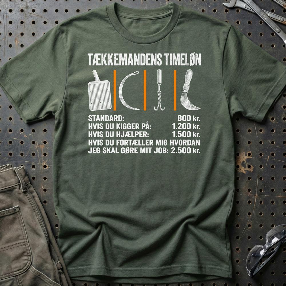 
Produktbillede af Tækkemandens Timeløn T-Shirt