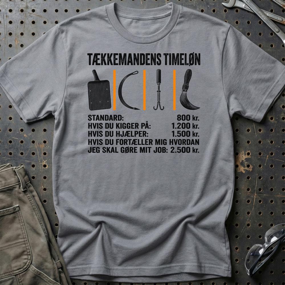 
Produktbillede af Tækkemandens Timeløn T-Shirt