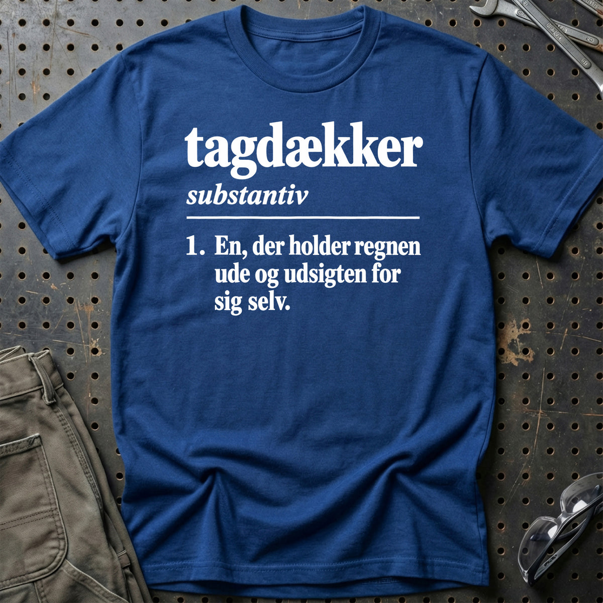 
Tagdækker – Definition T-Shirt – Blå Royal