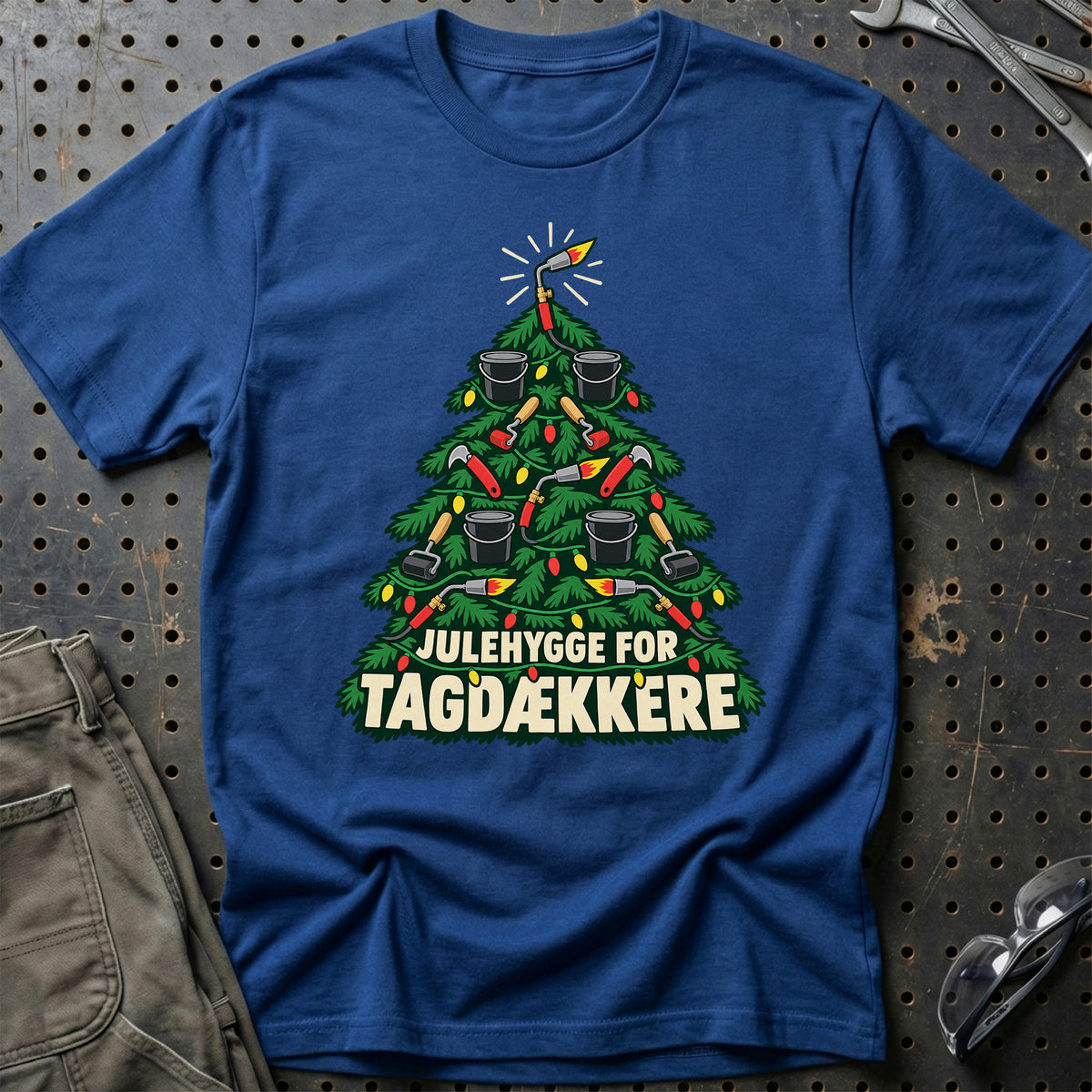 
Tagdækker – Julehygge – Unisex T-Shirt – Blå Royal