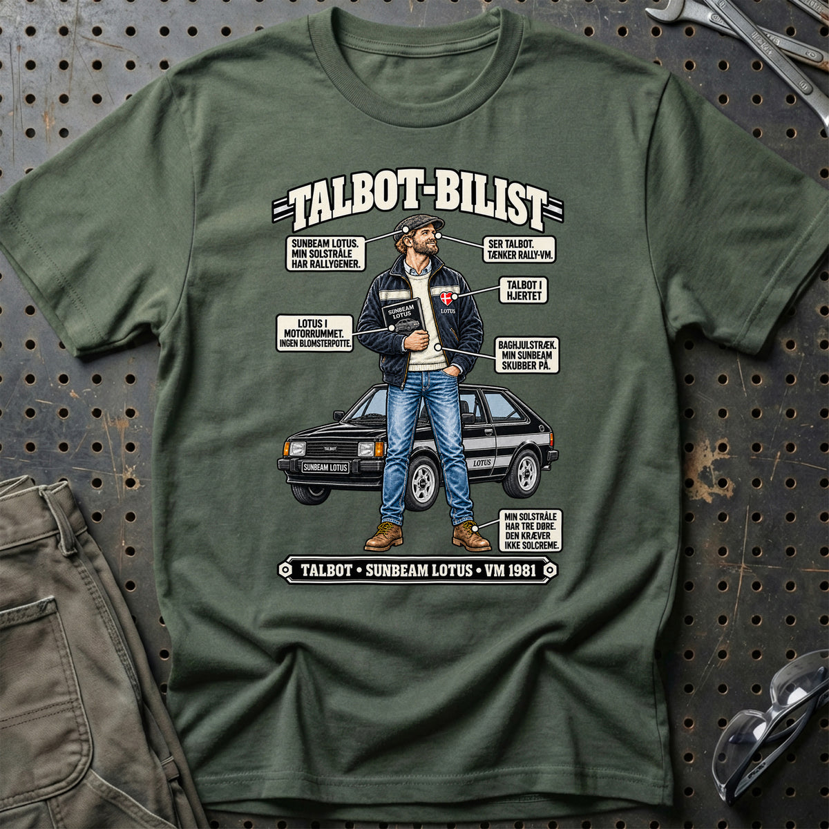 
Talbot-Bilist T-Shirt – Grøn Militær