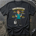 
Tandklinikassistent – Anatomi – Kvindeligt motiv – Unisex T-Shirt – Sort