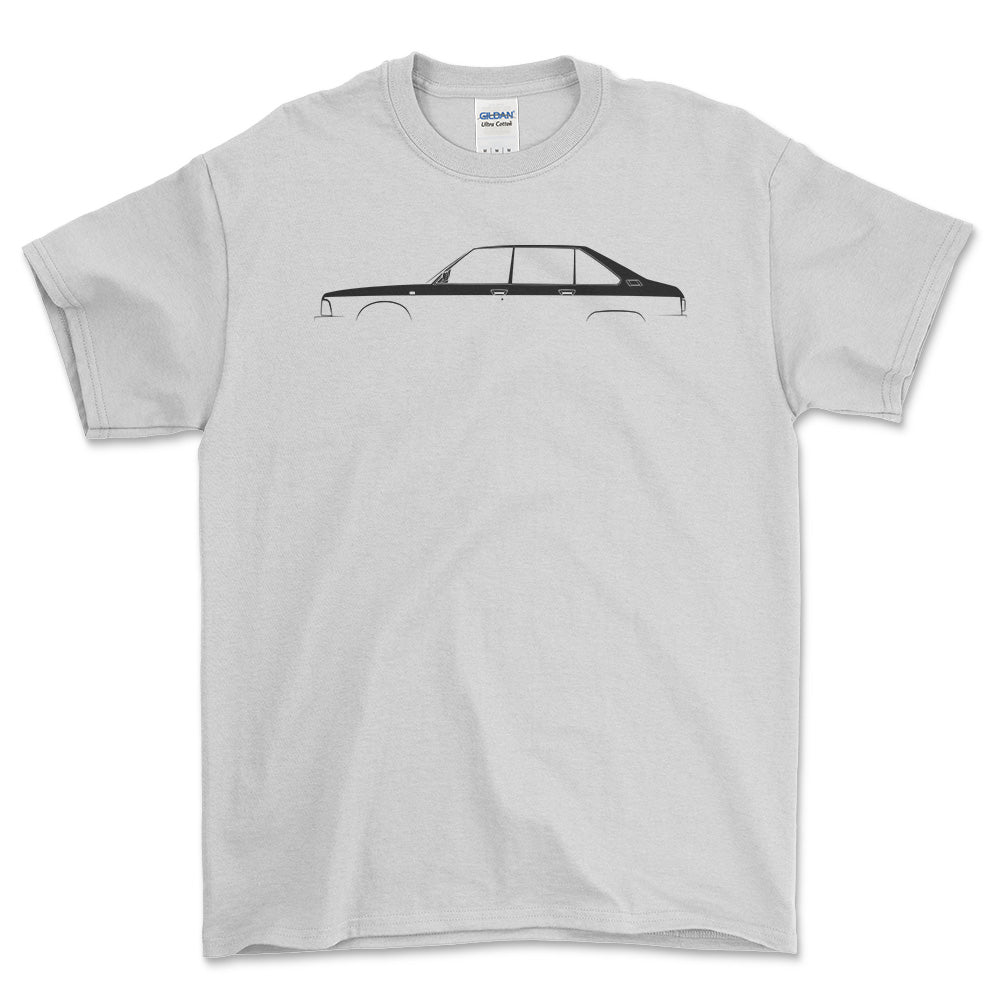 Tatra T613 1975-1997 Silhuet T-Shirt-Beklædning-Tatra-Hvid-S-Garage Culture Shop- garage - man cave - merchandise