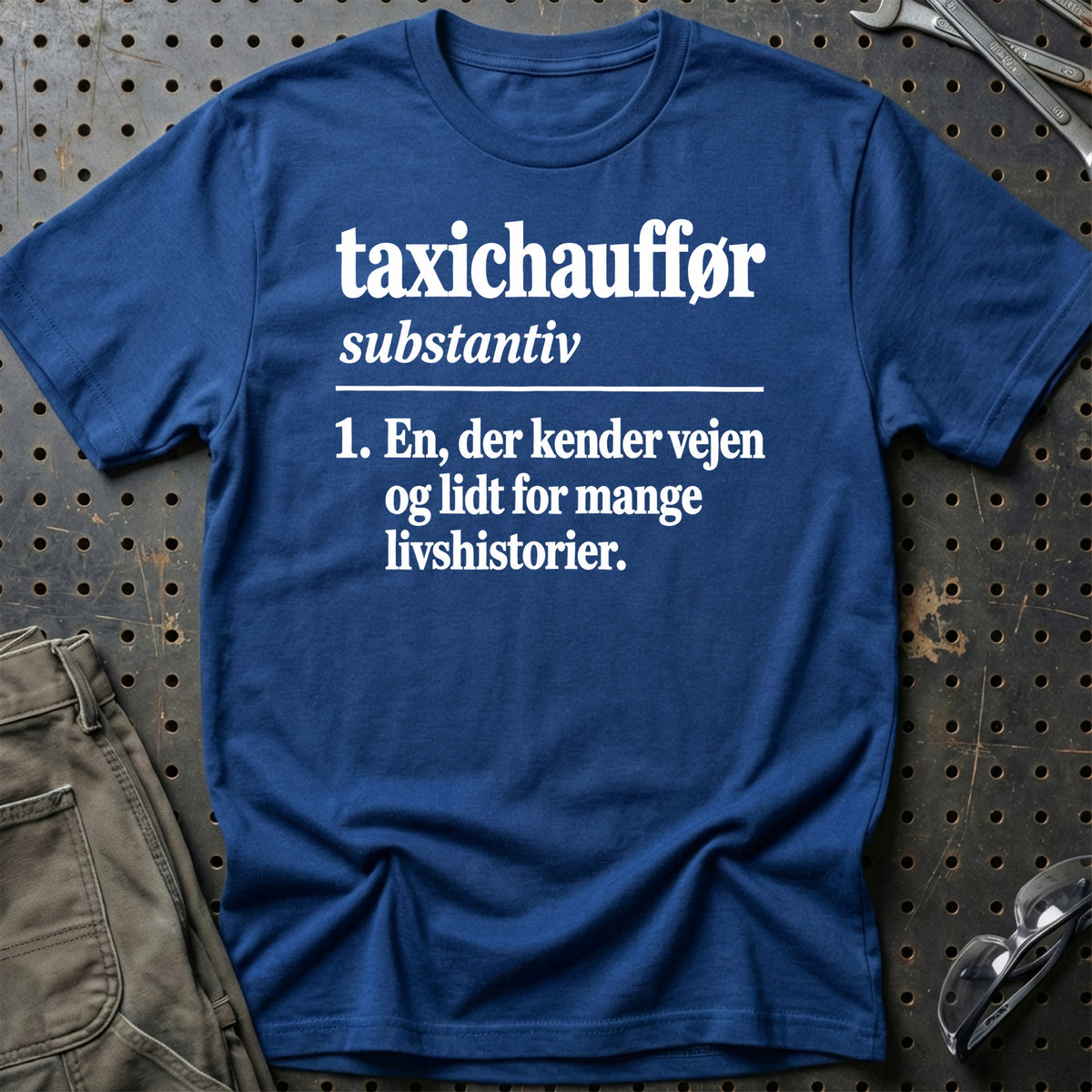 
Taxichauffør – Definition T-Shirt – Blå Royal