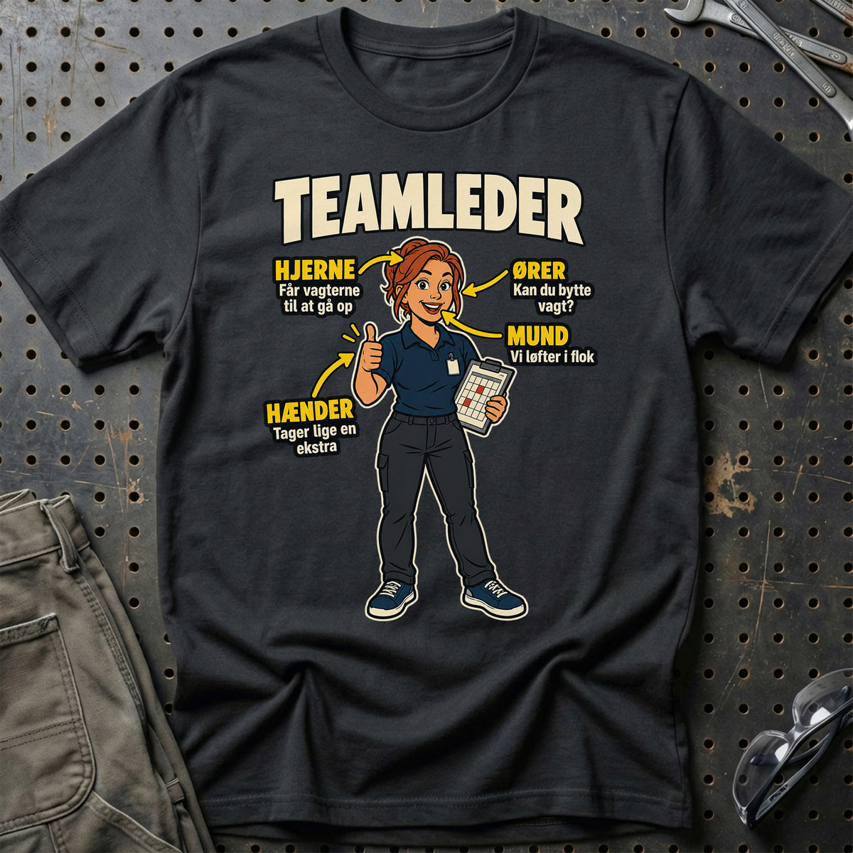 Teamleder – Anatomi T-Shirt-Beklædning-Garage Culture-Sort-S-Garage Culture Shop- garage - man cave - merchandise