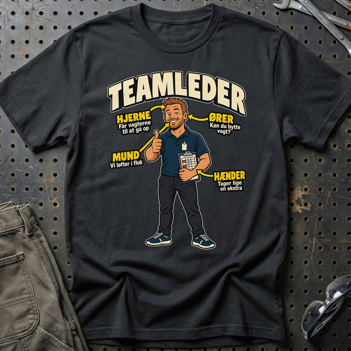 Teamleder – Anatomi T-Shirt-Beklædning-Garage Culture-Sort-S-Garage Culture Shop- garage - man cave - merchandise