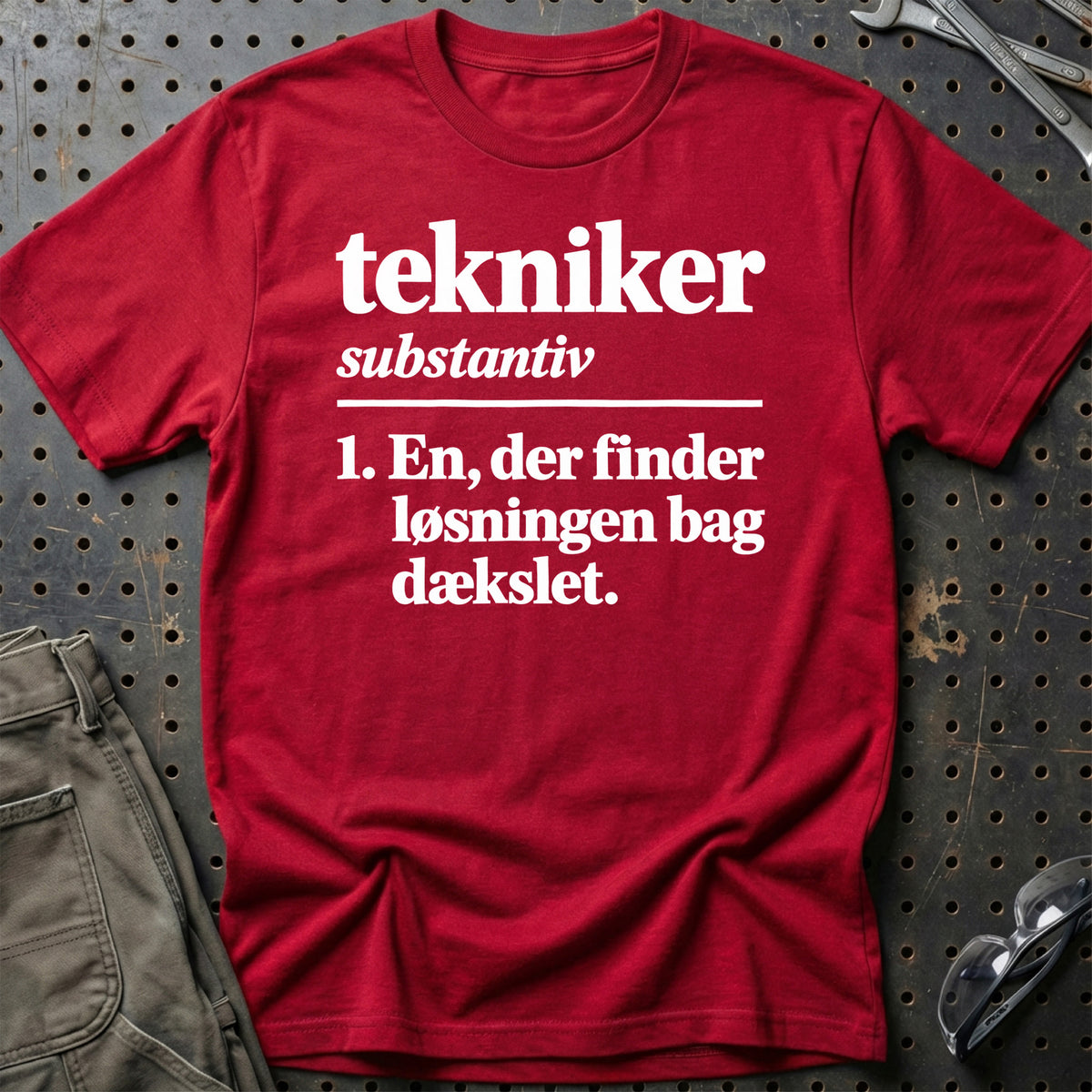 
Tekniker – Definition T-Shirt – Rød