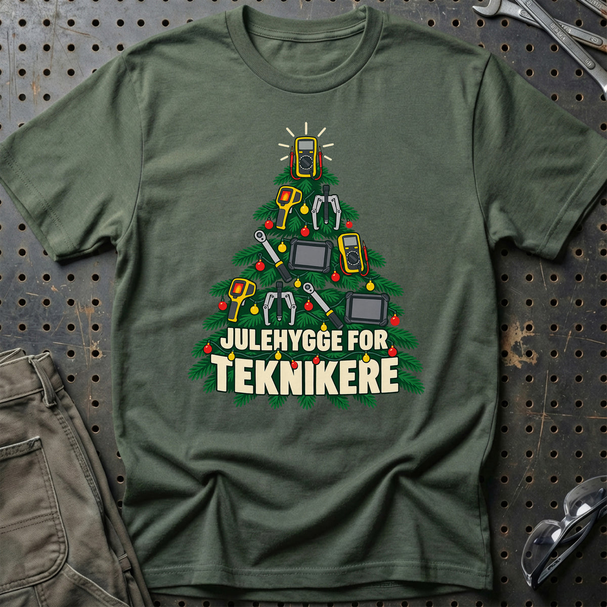 
Tekniker – Julehygge – Unisex T-Shirt – Grøn Militær