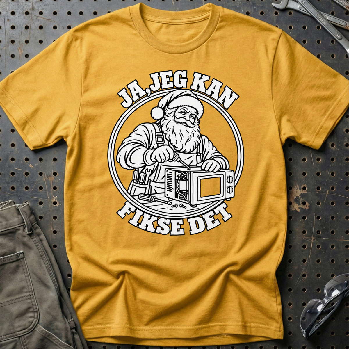 
Tekniker – Santa Kan Det – Jul T-Shirt – Guld