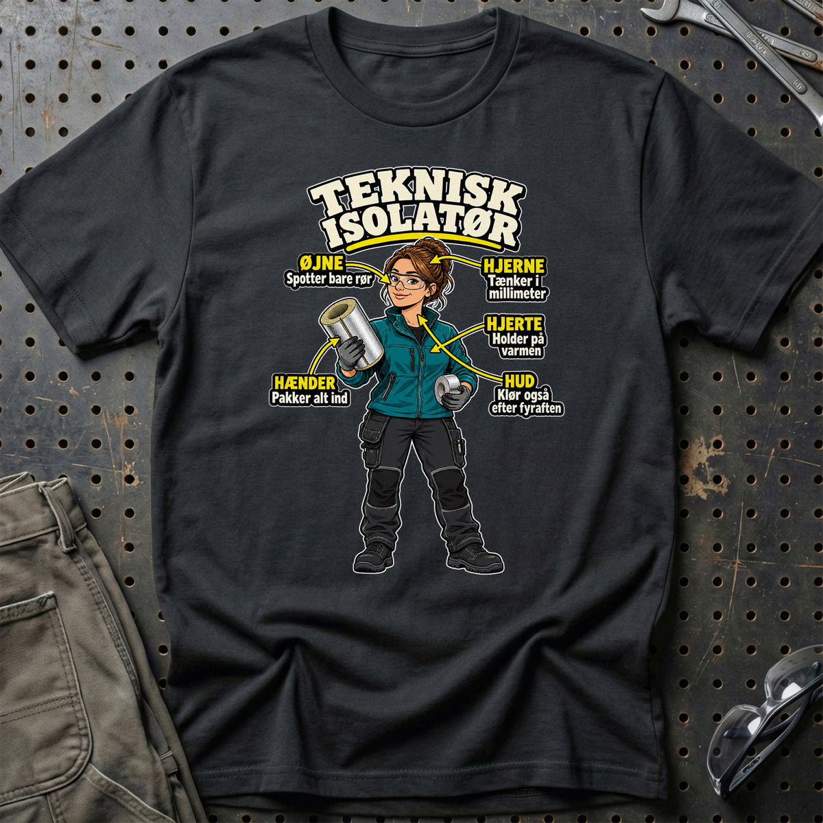 
Teknisk isolatør – Holder på varmen – Unisex T-Shirt – Sort