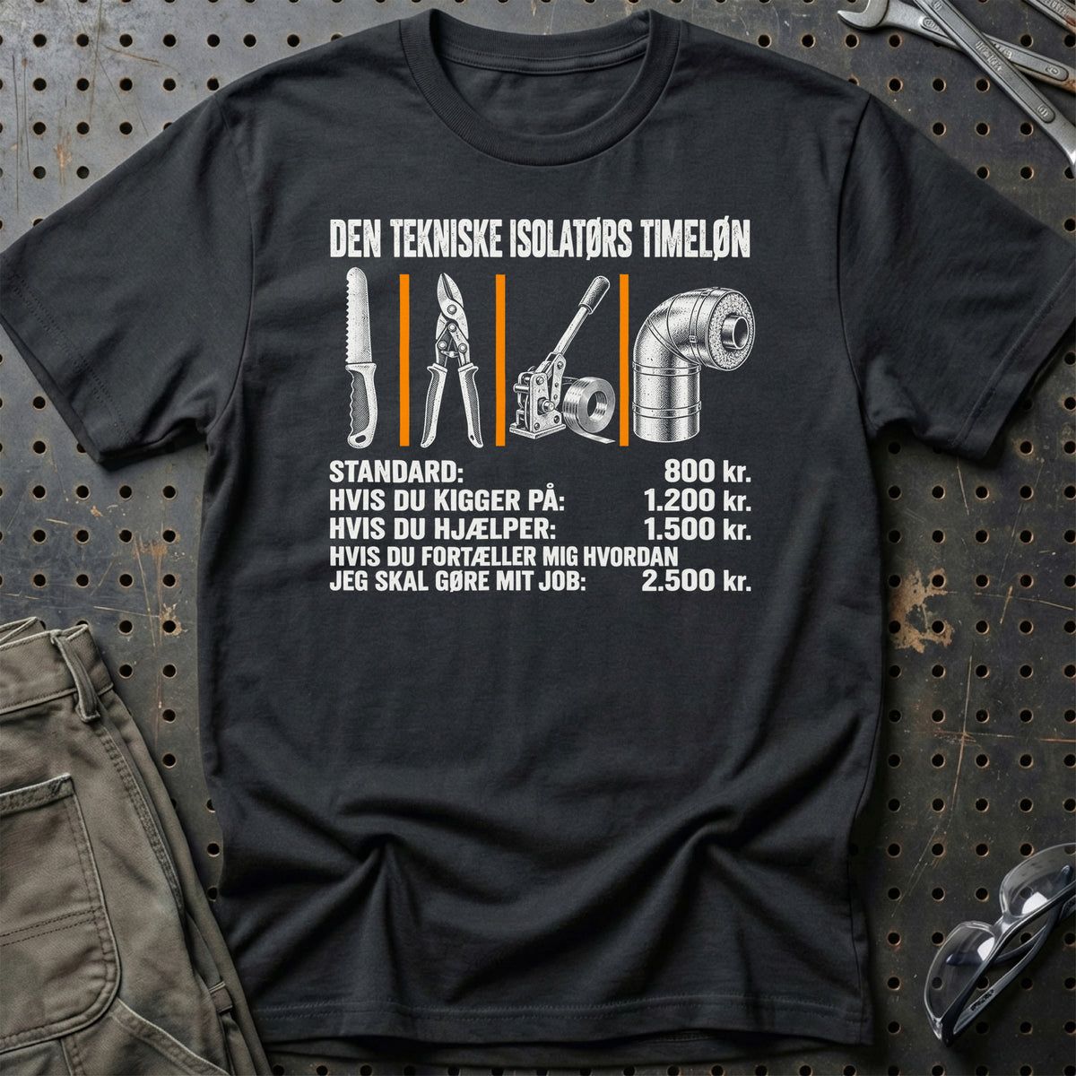 
Teknisk isolatør – Timeløn – Unisex T-Shirt – Sort