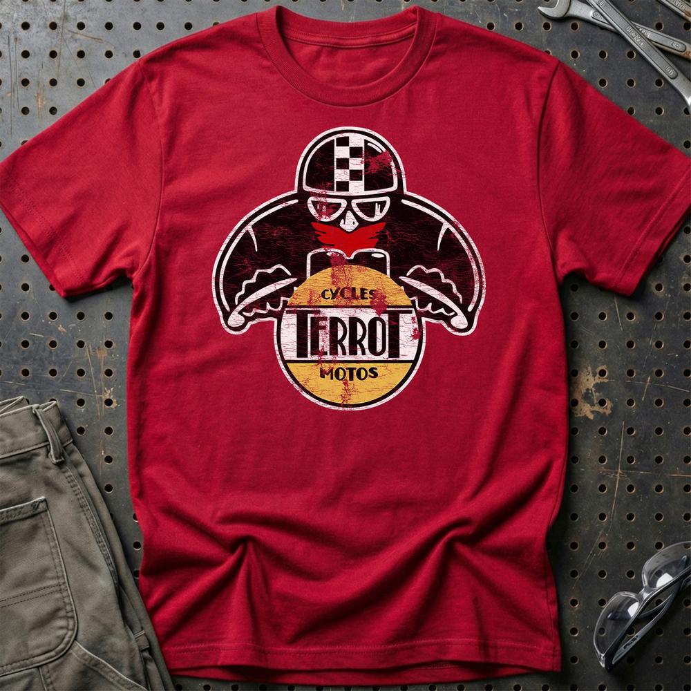 Terrot Biker Vintage Style T-Shirt-Beklædning-Terrot-Rød-S-Garage Culture Shop- garage - man cave - merchandise