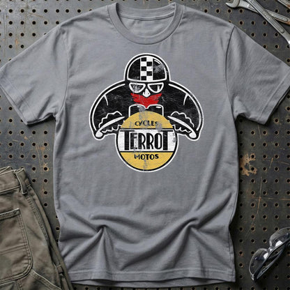 Terrot Biker Vintage Style Unisex T-Shirt , Bomuld-Beklædning-Terrot-Grå Sport-S-Garage Culture Shop- garage - man cave - merchandise