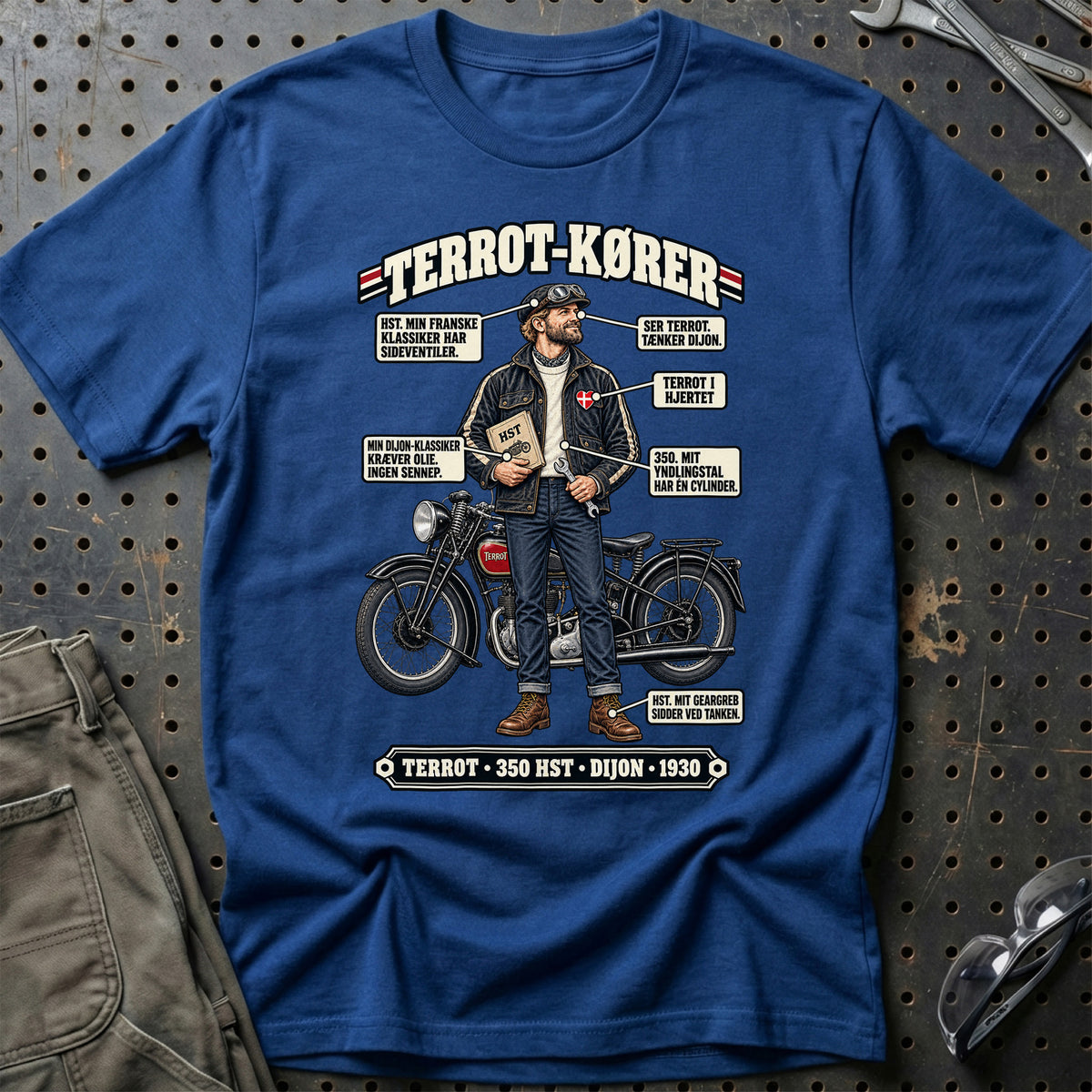 
Terrot-Kører T-Shirt – Blå Royal