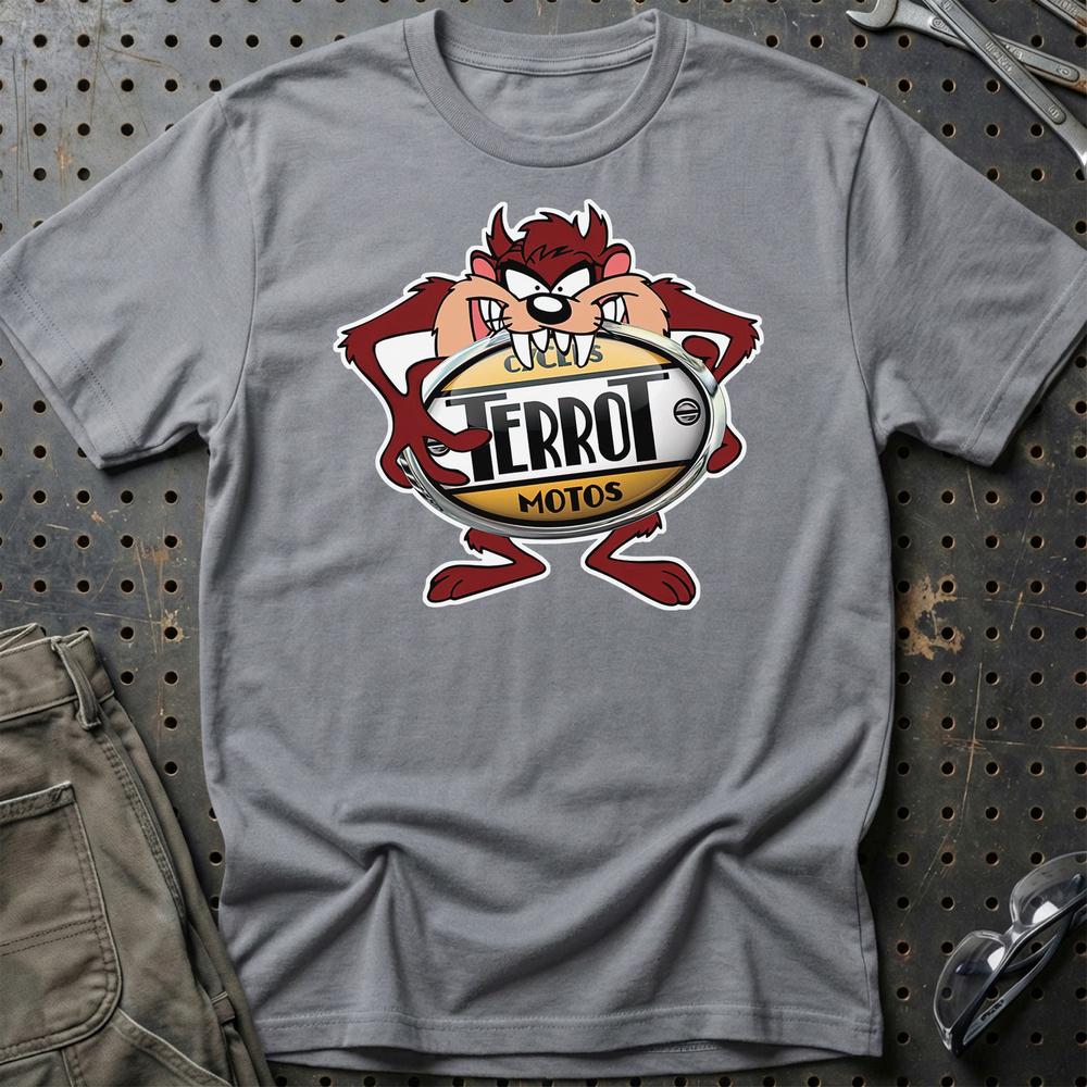 Terrot TAZ Unisex T-Shirt , Bomuld-Beklædning-Terrot-Grå Sport-S-Garage Culture Shop- garage - man cave - merchandise