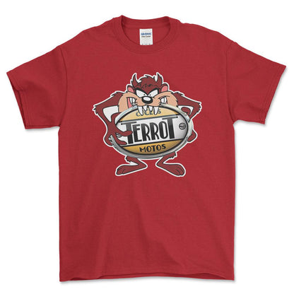 Terrot TAZ Unisex T-Shirt , Bomuld-Beklædning-Terrot-Rød-S-Forside-Garage Culture Shop- garage - man cave - merchandise