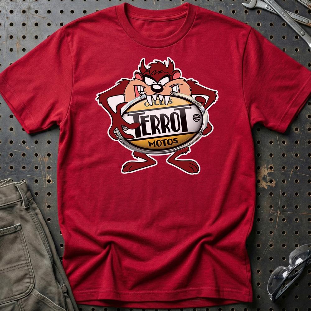 Terrot TAZ Unisex T-Shirt , Bomuld-Beklædning-Terrot-Rød-S-Garage Culture Shop- garage - man cave - merchandise