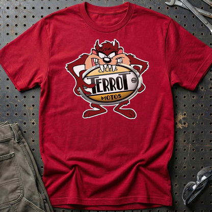 Terrot TAZ Unisex T-Shirt , Bomuld-Beklædning-Terrot-Rød-S-Garage Culture Shop- garage - man cave - merchandise