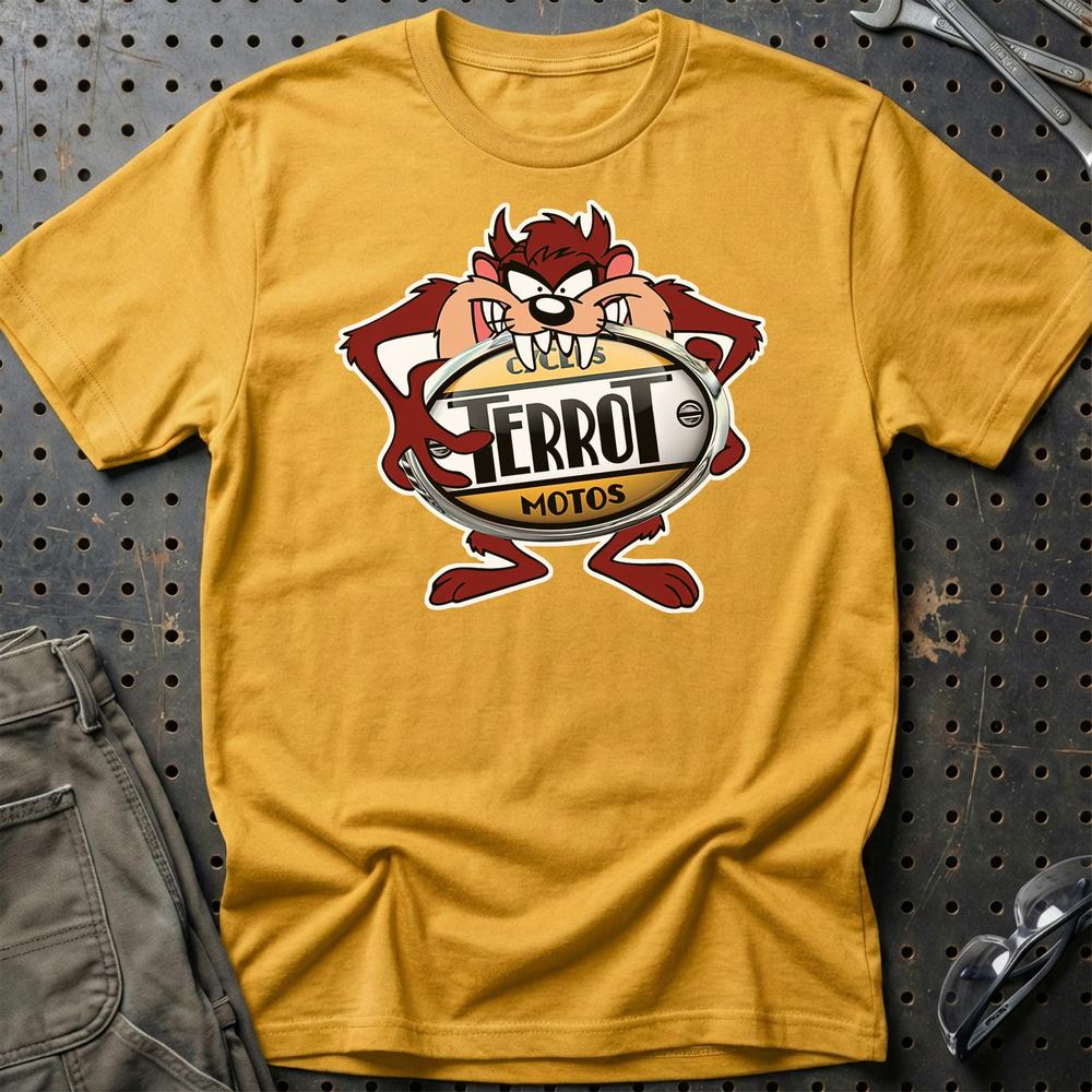Terrot TAZ Unisex T-Shirt , Bomuld-Beklædning-Terrot-Guld-S-Garage Culture Shop- garage - man cave - merchandise