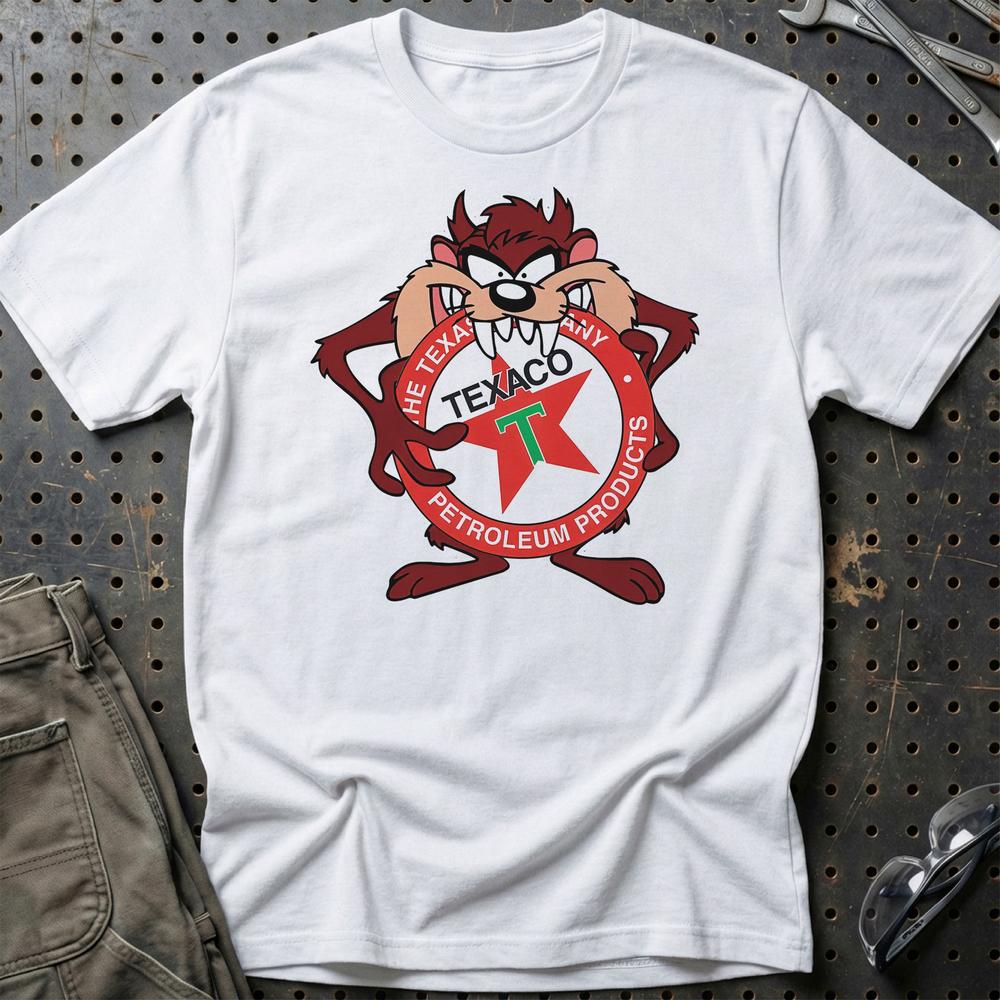 Texaco TAZ T-Shirt-Beklædning-Motoroil-Hvid-S-Garage Culture Shop- garage - man cave - merchandise