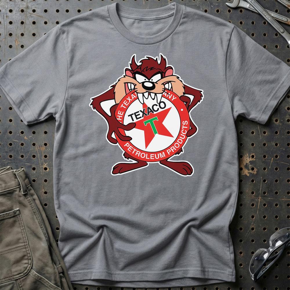 Texaco TAZ T-Shirt-Beklædning-Motoroil-Grå Sport-S-Garage Culture Shop- garage - man cave - merchandise