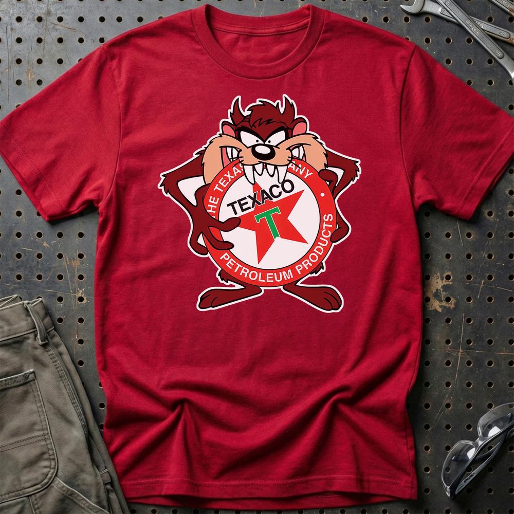 Texaco TAZ T-Shirt-Beklædning-Motoroil-Rød-S-Garage Culture Shop- garage - man cave - merchandise